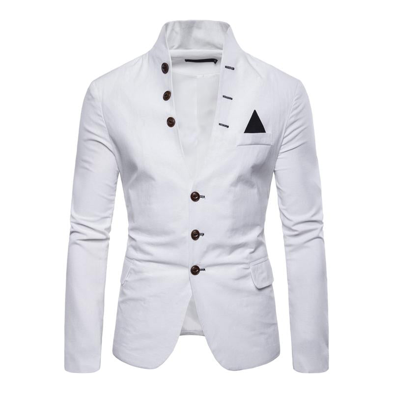 Ensfarget herre, dekorert stativ med flere knapper, tynn blazer 41842490Y