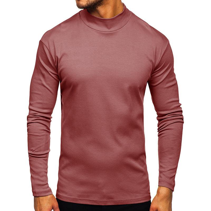 Men's Casual Turtleneck Long Sleeve Pullover T-Shirt 84347750M