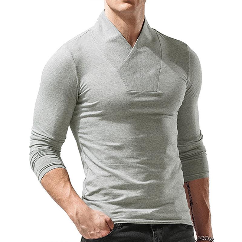 Men's Solid Color T-shirt Bottoming Shirt 95731884X