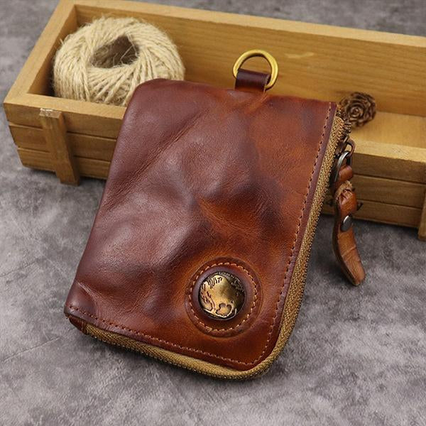 Vintage Handmade Cowhide Wallet 65218738M Brown Wallet