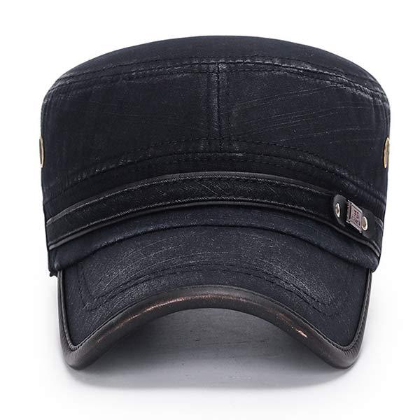 Mens Leather Brim Vintage Hat 86827533W Hats