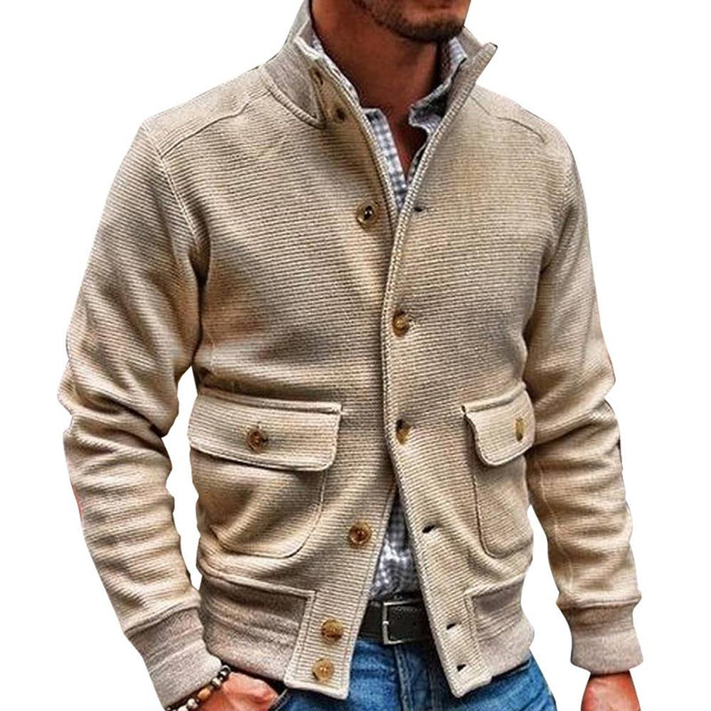 Men's Stand Collar Solid Color Jacket 35479294X