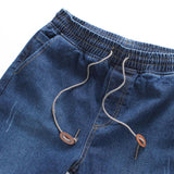 Men's Casual Elastic Waist Denim Pants 08732194M