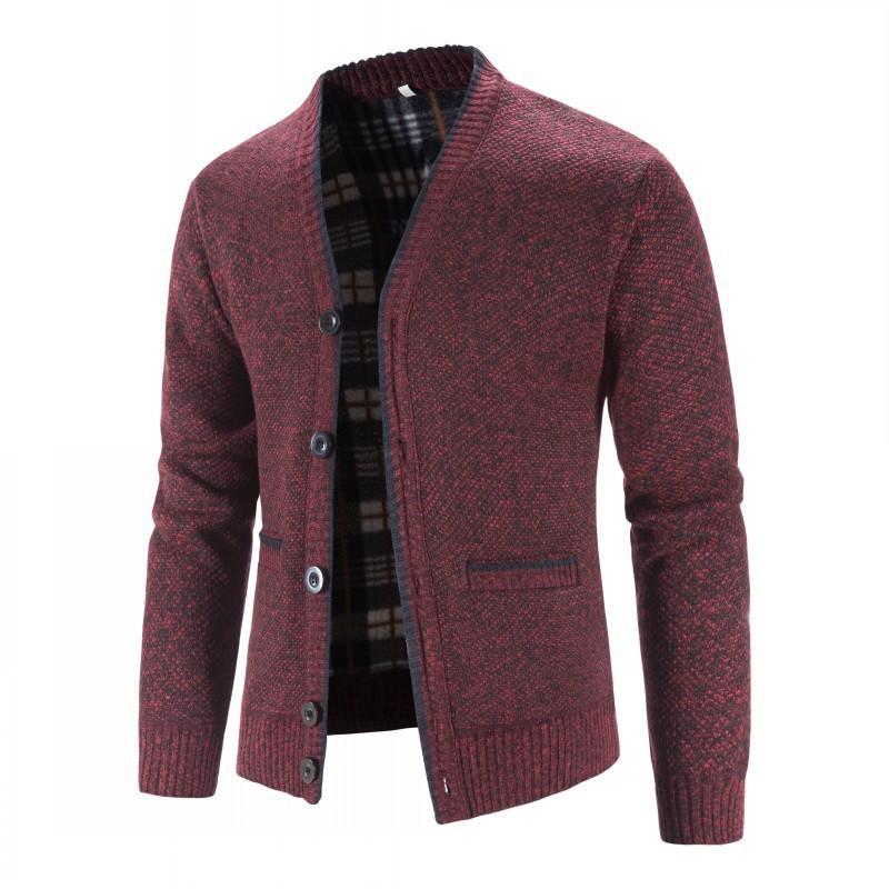 Men's Fleece V-neck Cardigan Jacket 50350724X