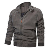 Men's Solid Color Vintage Jacket 49433085Y