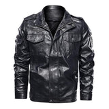 Mens Casual Leather Jacket 17511848M Black / M Coats & Jackets