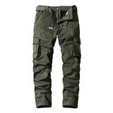 Casual Straight Multi-Pocket Cargo Pants 05518675M (Belt Excluded) Army Green / 30 Pants