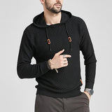 Men's Casual Solid Color Knitted Long Sleeve Hoodie 85263275M