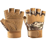 Half Finger Outdoor Non-Slip Gloves 12760208M Khaki Camouflage / S Gloves