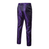 Men's Vintage Jacquard One Button Lapel Blazer Pants Set 70144621M