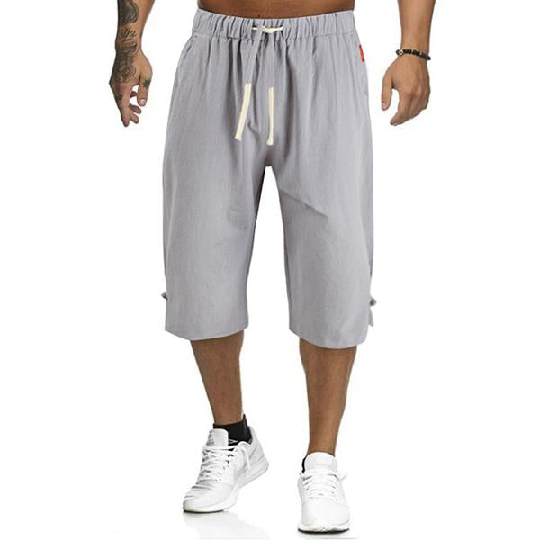 Mens Casual Drawstring Shorts 93845643M Gray / L