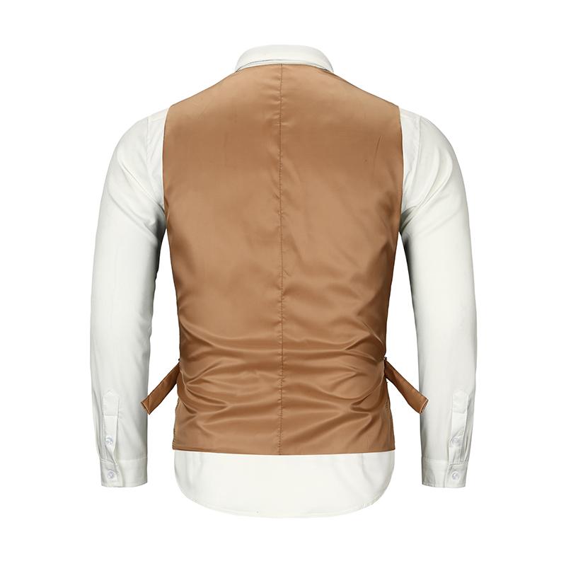 Men's Vintage Lapel Slim Single Breasted Suit Vest 38261597M