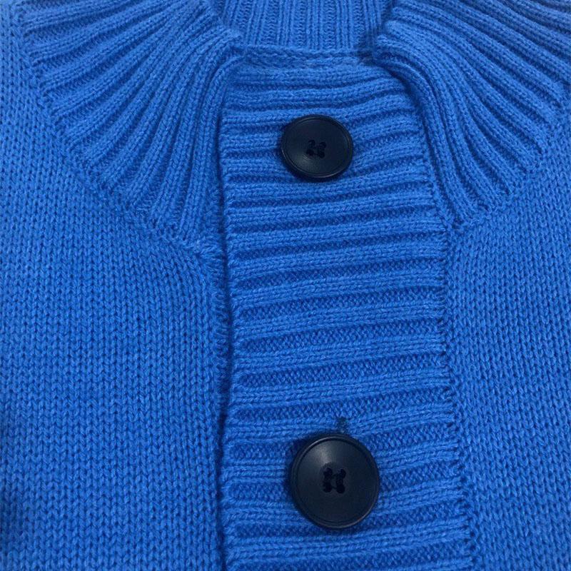 Men's Casual Stand Collar Single Breasted Knit Cardigan 67169967M