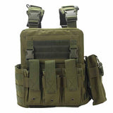 Mens Outdoor Multifunctional Waterproof Tactical Vest 00816613A Army Green / Free Vests