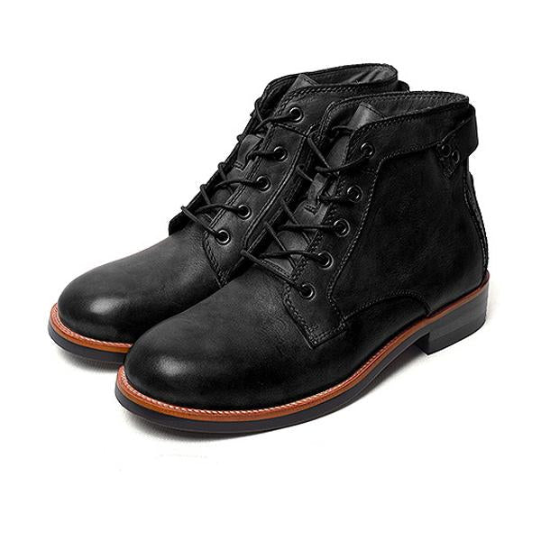 Vintage Mens Lace-Up Martin Boots Black / 6 Shoes