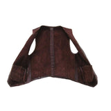 Vintage 1960S-70S Hand-Crafted Leathering Heights Provincetown Mens Brown Vest Vests