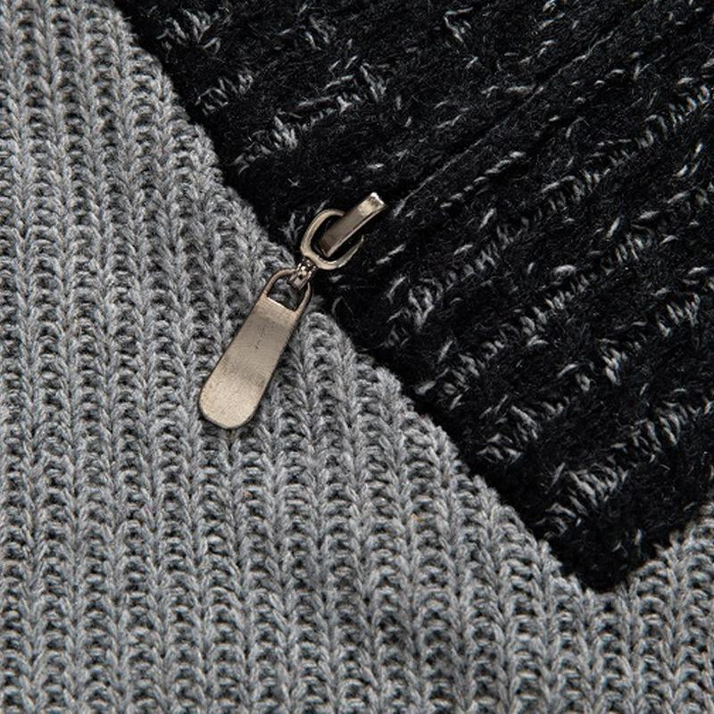 Men's Slim Knit Pullover Neck Sweater 30022659X