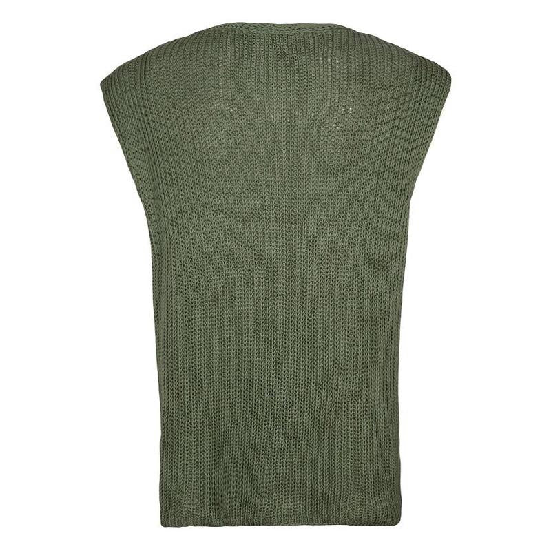 Men's Sleeveless V-Neck Loose Knit Vest  20980803X