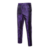Men's Vintage Jacquard One Button Lapel Blazer Pants Set 70144621M