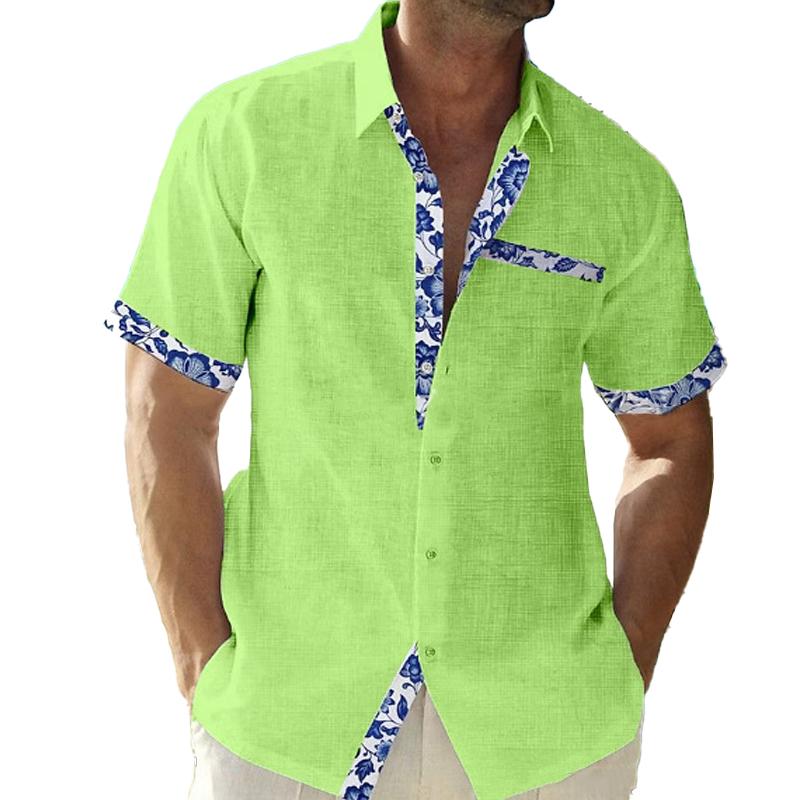 Men's Hawaii Beach Vacation Short Sleeve Cardigan Shirt 51943007X