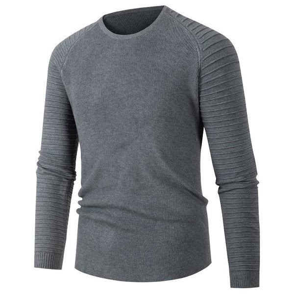 Men's Casual Solid Color Long Sleeve Knitwear 20450730Y