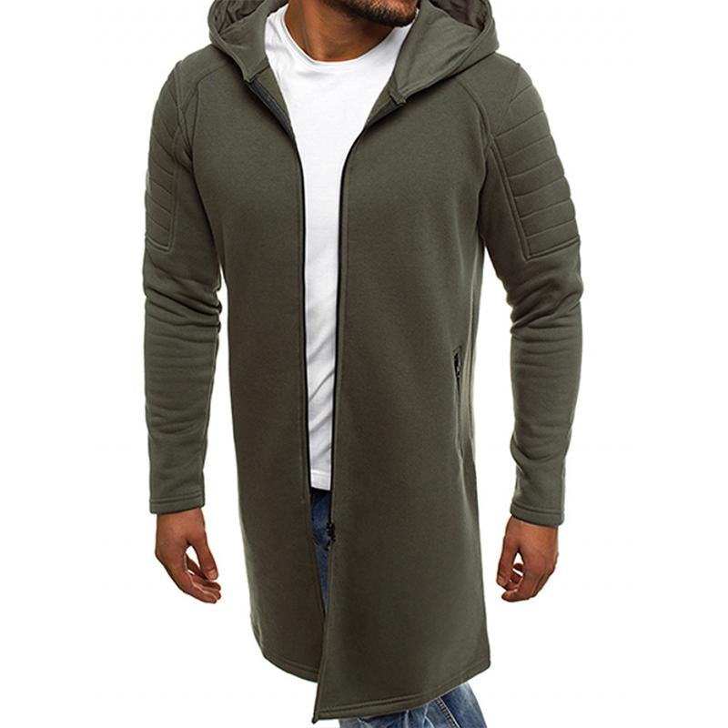 Men's Casual Hooded Mid Length Cardigan 95064266M