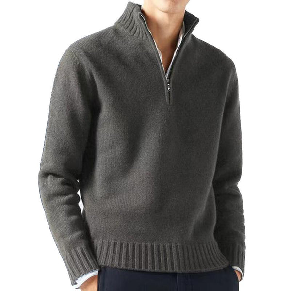 Men's Half Turtleneck Zipper Sweater 80664882X