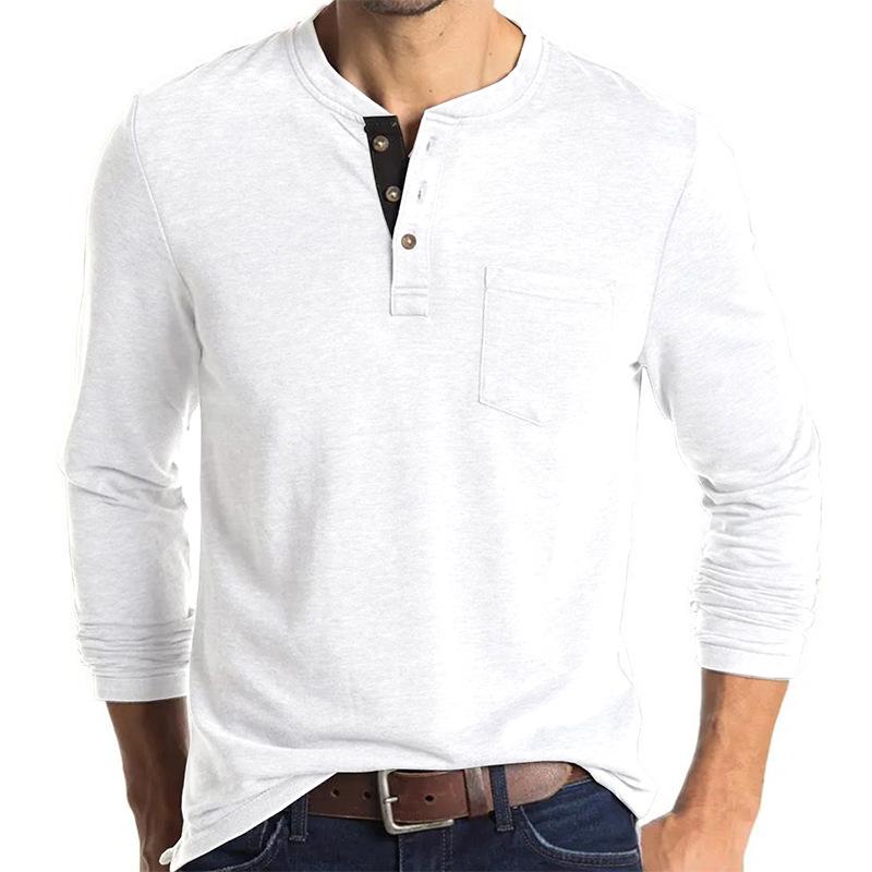 Men's Casual Long Sleeve Crew Neck Basic T-Shirt 05246610M