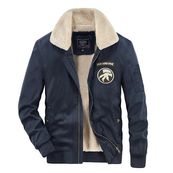 Mens Vintage Fleece Thermal Jacket 64874458X Navy / M Coats & Jackets