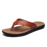 Mens Beach Flip Flops 92651148 Brown / 6 Shoes