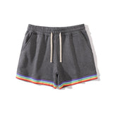 Men's Cotton Rainbow Print Fitness Sports Shorts 44342642Z