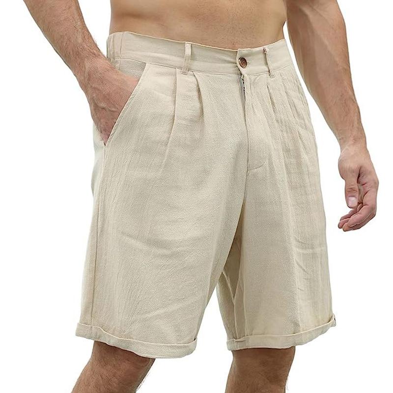 Short de plage décontracté simple de couleur unie pour hommes 89130954Y