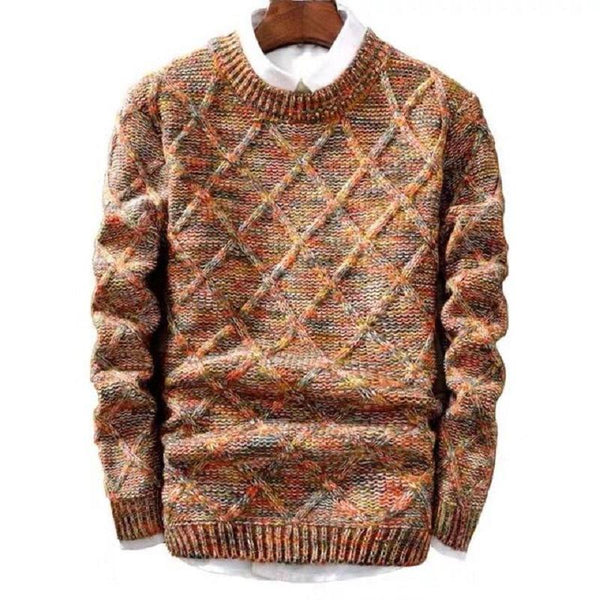 Men's Round Neck Coloring Knit Sweater 97661397Z