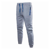 Men's Casual Color Contrast Pocket Zipper Sports Pants 28464674M