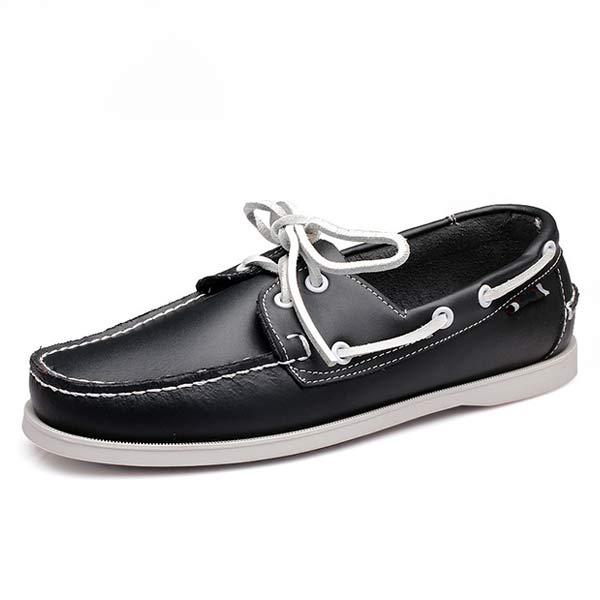 Mens Casual Leather Shoes 41603460 Black / 6 Shoes