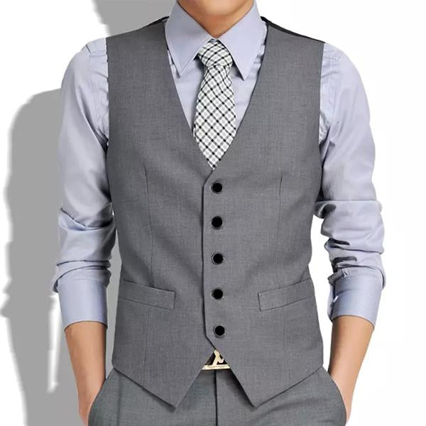 Mens V-Neck Single Breasted Suit Vest 02375865M Vests