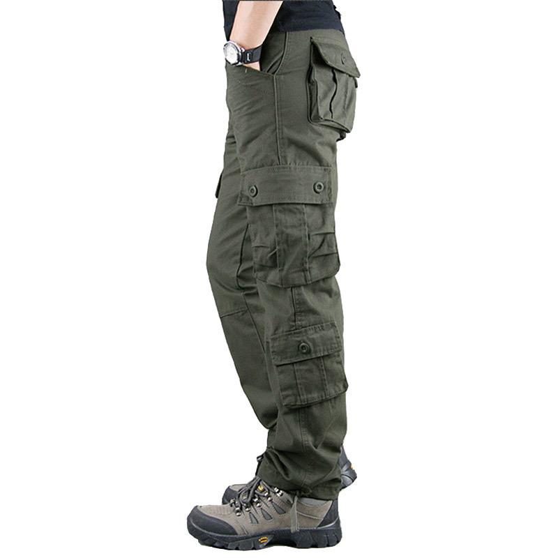 Men's Multi-Pocket Straight Casual Loose Cargo Pants 68301212M