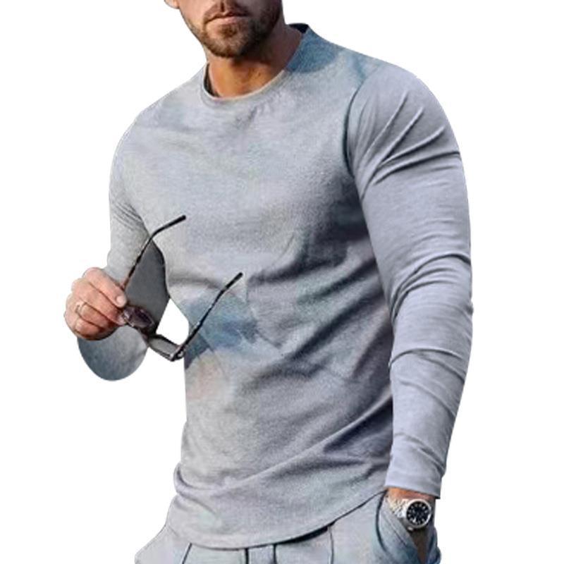 Men's Loose Fit Solid Long Sleeve T-shirt 12886243Z