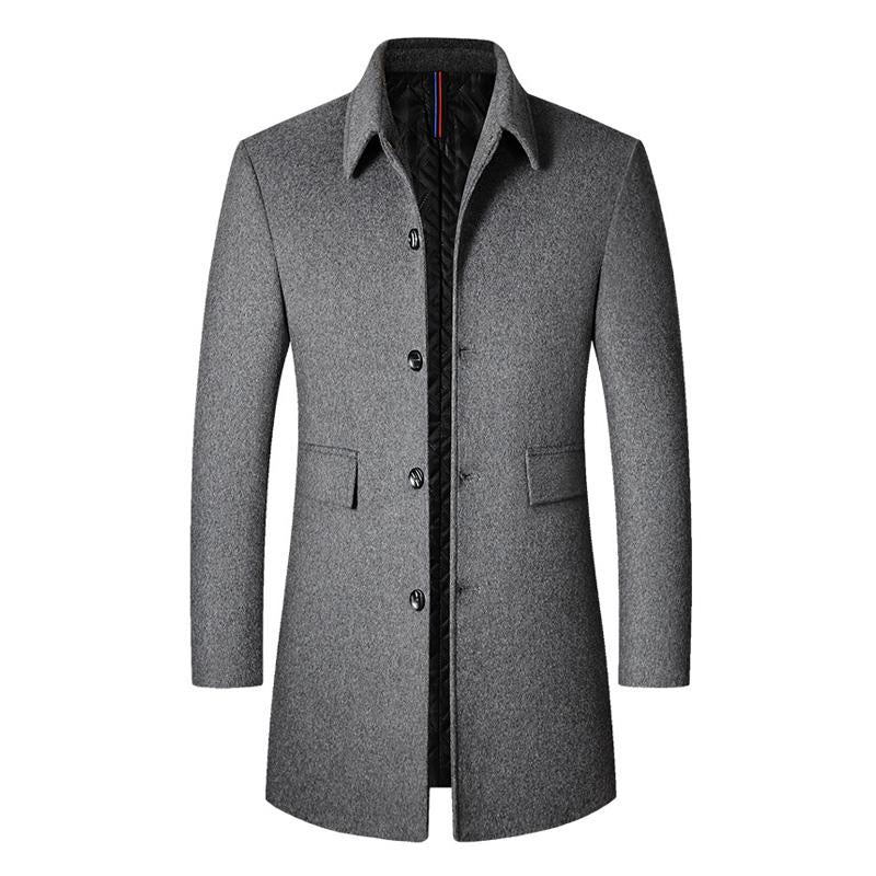 Men's Lapel Quilted Trench Coat 29063110X