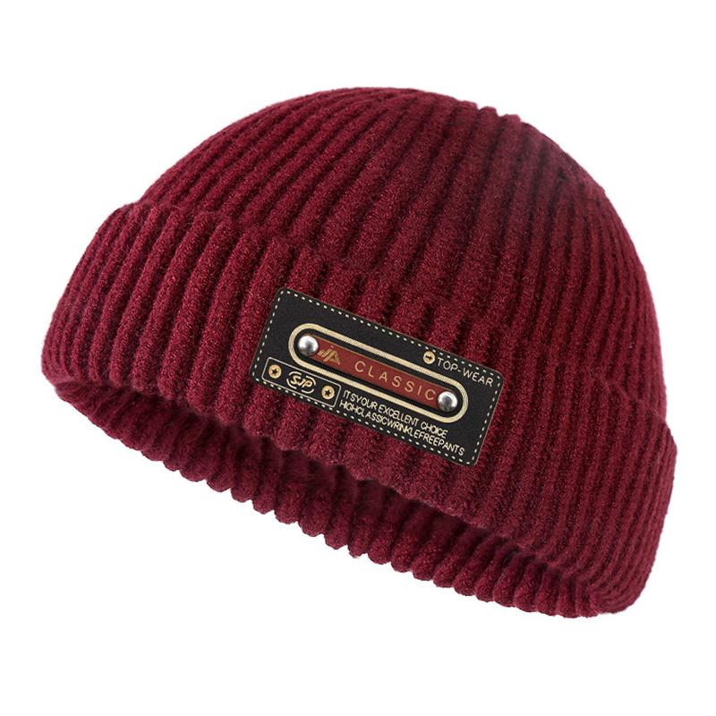 Hombres'S Gorro de punto cálido de color liso 81557867Y