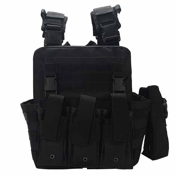 Mens Outdoor Multifunctional Waterproof Tactical Vest 00816613A Black / Free Vests