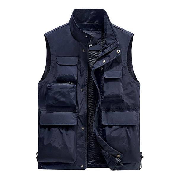 Mens Outdoor Multi-Pocket Quick-Drying Vest 65344280M Navy / M Vests