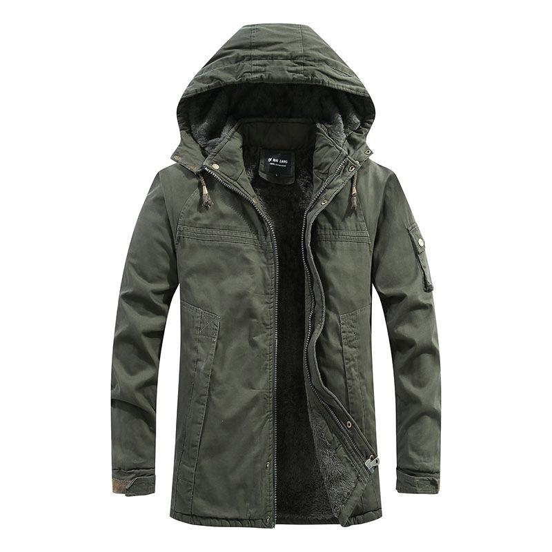 Men's Washed Cotton Padded Jacket Thick Workwear Padded Jacket 24346345X