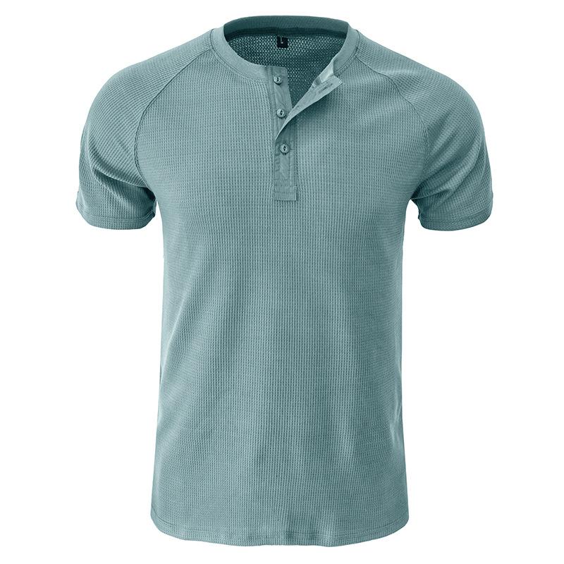 T-shirt Henley à manches courtes pour homme Tough Guy 46765611X