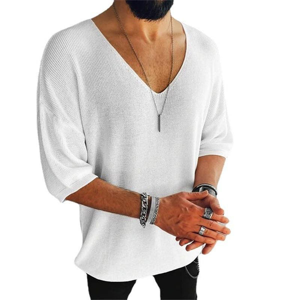 Men's V-neck Sweater T-shirt 89267479X