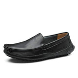 Mens Slip-On Leather Loafers 51327379 Black / 6 Shoes