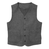 Mens Classic Vintage Tweed Vest 24297997M Brown / S Vests