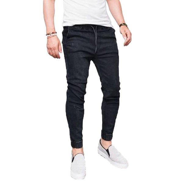 Men's Casual Elastic Waist Jeans 59784595M