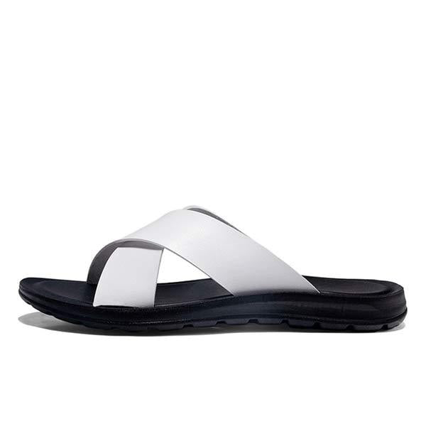 Mens Casual Beach Slippers 10439769 White / 6 Shoes