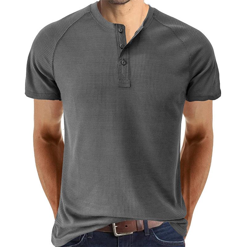 T-shirt Henley à manches courtes pour homme Tough Guy 46765611X